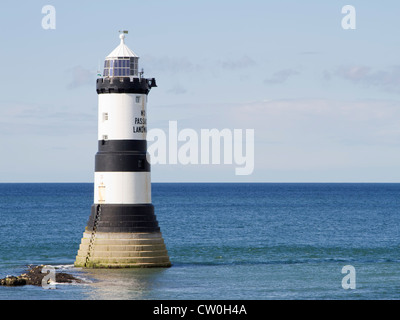 Lighthouse at Penmon Point, Anglesey, North Wales Stock Photo