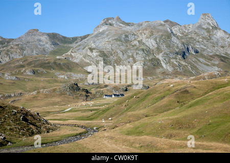 In the vicinity of the Pourtalet Pass: the Aneou cirque (Western Pyrenees - France). Dans les environs du col du Pourtalet. Stock Photo