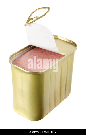 Can of Luncheon Meat Stock Photo