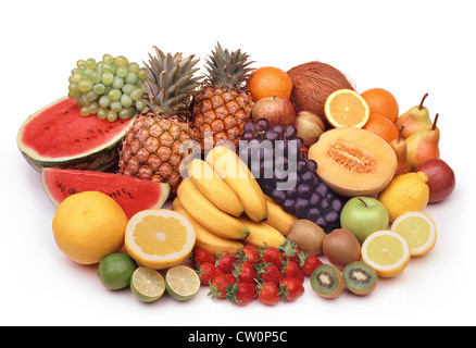 Group of Fruits (from 5x4 transparency original) Stock Photo