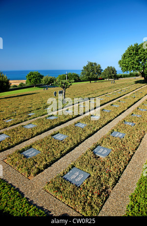 The German cemetery (WW 2) at Maleme, Chania, Crete, Greece Stock Photo