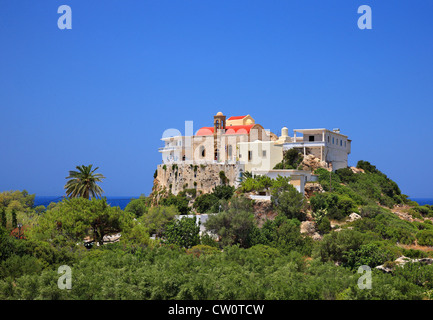 Chrysoskalitissa monastery,  in the south west coast of  Crete island, very close to famous Elafonissi beach, 75km from Chania. Stock Photo