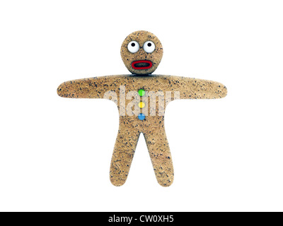 Gingerbread man isolated on white background Stock Photo - Alamy