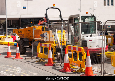 Roadworks in Birmingham City Centre, England Stock Photo