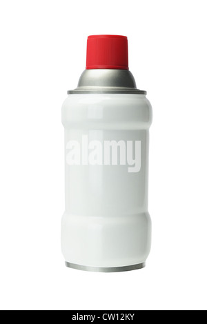 Closed aerosol spray metal bottle can isolated on white with clipping ...
