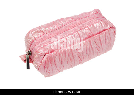 Pink Hand Bag on White Background Stock Photo