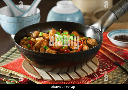 Kung Pao chicken Chinese food Stock Photo