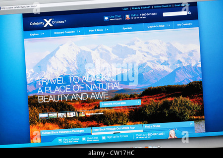 Celebrity Cruises website Stock Photo