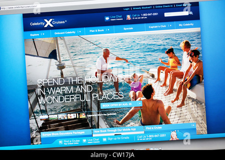 Celebrity Cruises website Stock Photo