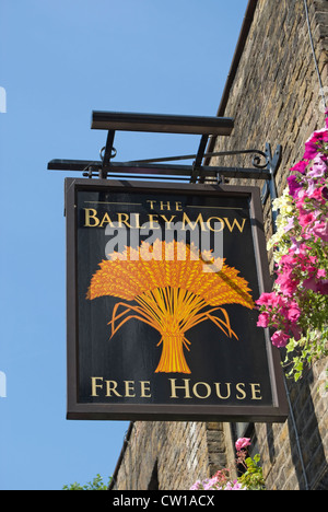 pub sign at the barley mow in chiswick, london, england Stock Photo