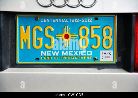 New Mexico license plate Stock Photo