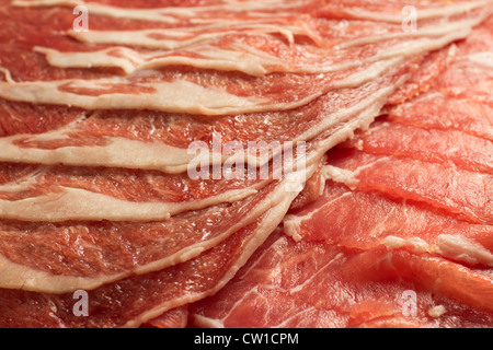 slices of raw lamb meat Stock Photo