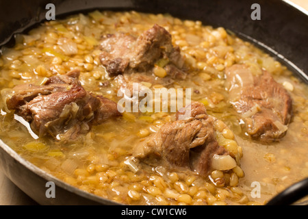 Lamb and wheat stew recreated from ancient Mesopotamian recipe Stock Photo