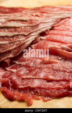 slices of raw lamb meat Stock Photo