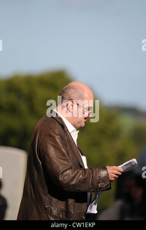 Colm Toibin reading at the 3rd Feis Teamhra at the Hill of Tara, County Meath, Ireland. Stock Photo