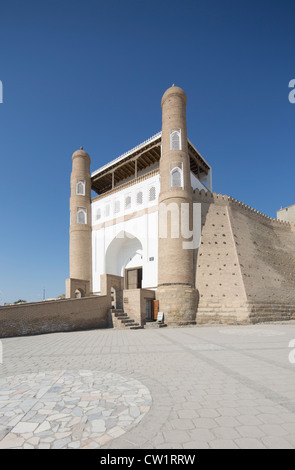 entrance to the Ark fortress, Bukhara, Uzbekistan Stock Photo