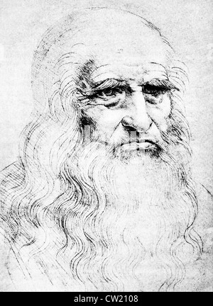 Leonardo da Vinci, Leonardo di ser Piero da Vinci Stock Photo