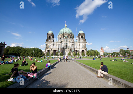 Berliner Dom,or Berlin Cathedral. It was built between 1895 and 1905. The current building replaced in 1894. Stock Photo