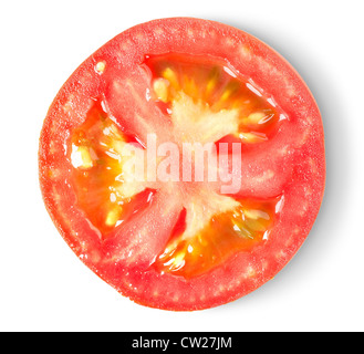Half a tomato isolated on a white background Stock Photo