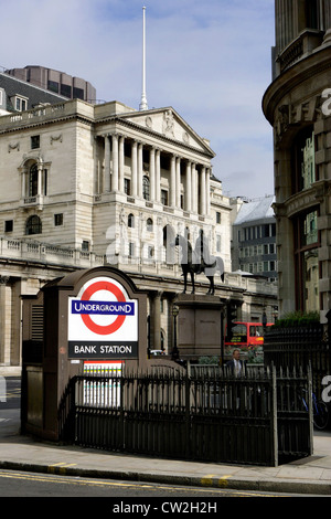 London's financial district, Bank Station Stock Photo