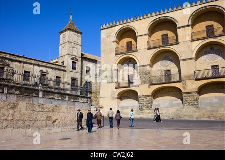 Plaza del Triunfo and the Mezquita Cathedral historic architecture in the Old Town of Cordoba, Andalusia, Spain. Stock Photo