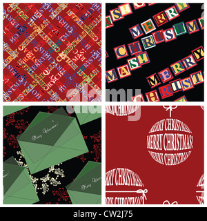 Christmas wrappers set Stock Photo