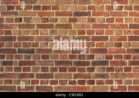 Decorative brickwork: English bond. This pattern comprising alternating courses of headers and stretchers. Stock Photo