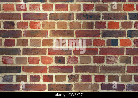 Decorative brickwork: English bond. This pattern comprising alternating courses of headers and stretchers. Stock Photo