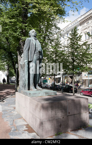 Statue of Eino Leino, Helsinki Finland Stock Photo