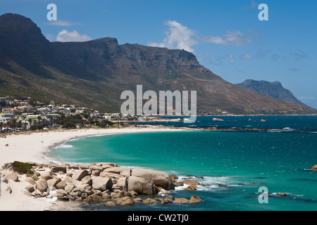 Camps Bay long stretch of beach , suburb of Cape Town, South Africa Stock Photo