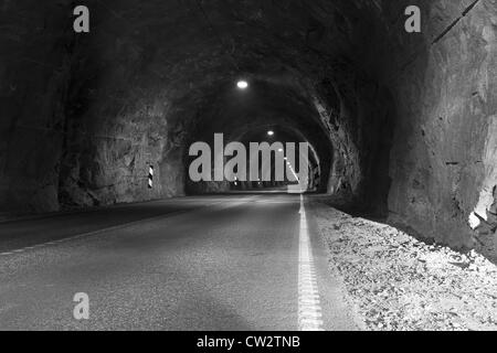 simple tunnel for motor-cars in norway, europe Stock Photo