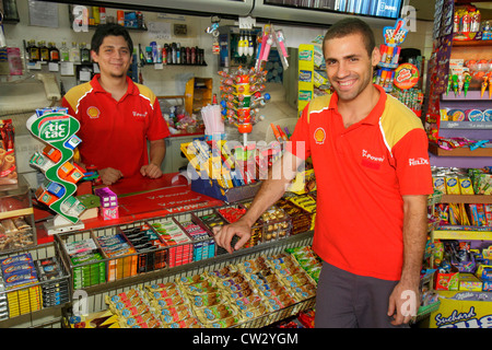 Mendoza Argentina,Avenida Barlotome Mitre,Shell,shopping shopper shoppers shop shops market buying selling,store stores business businesses,breath min Stock Photo