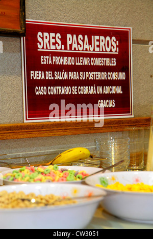 Mendoza Argentina,Avenida San Juan,Hispanic Latin Latino ethnic immigrant immigrants minority,Hotel Pacifico,lodging,dining room,breakfast,cereal,Chee Stock Photo