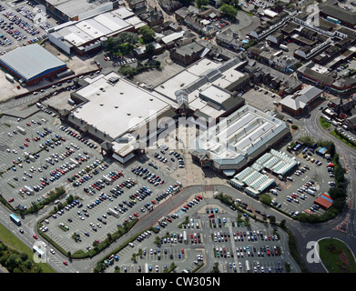 aerial view of Greenoaks Shopping Centre, Widnes, Cheshire Stock Photo