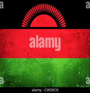 Malawi flag on concrete wall banner Stock Photo - Alamy