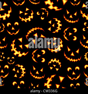 Halloween horror symbols seamless pattern background. Vector file layered for easy manipulation and custom coloring. Stock Photo
