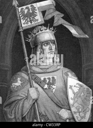 Rudolf II, Holy Roman Emperor (1552-1612) on engraving from 1859. Stock Photo