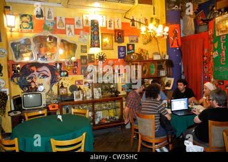 Buenos Aires Argentina,Avenida de Mayo,La Clac Bar,restaurant restaurants food dining cafe cafes,theater theme,theatre,bohemian culture,Hispanic man m Stock Photo