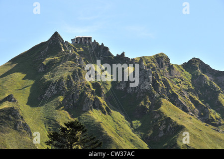 cableway of Sancy range Auvergne Massif Central France Europe Stock Photo
