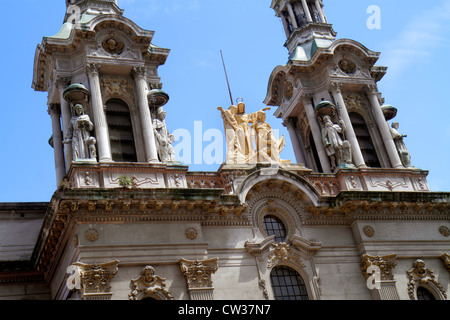 Buenos Aires Argentina,Avenida Adolfo Alsina,Basilica of San Francisco,St. Francis Basilica,Catholic church,facade,architecture,architectural,religion Stock Photo