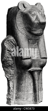 Granite statue of the goddess of war Sekhmet Stock Photo