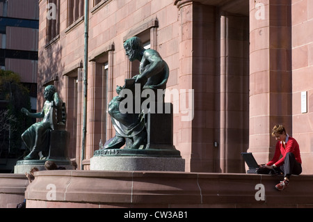 Main entrance to the Albert-Ludwigs-University in Freiburg Stock Photo