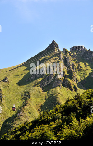 cableway of Sancy range Auvergne Massif Central France Europe Stock Photo