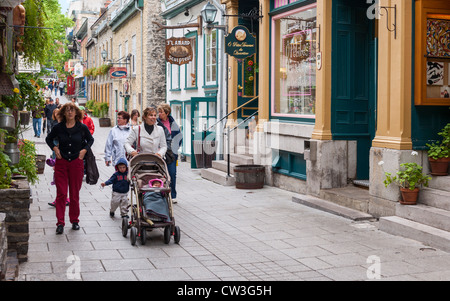 Rue du Petit Champlain, Quebec City Stock Photo