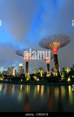 Gardens By The Bay and Singapore Flyer in Singapore Stock Photo - Alamy