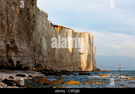 On the beach between Beachy Head and Birling Gap, East Sussex on a late summer's afternoon Stock Photo