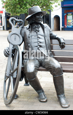A statue of Blind Jack John Metcalf Stock Photo