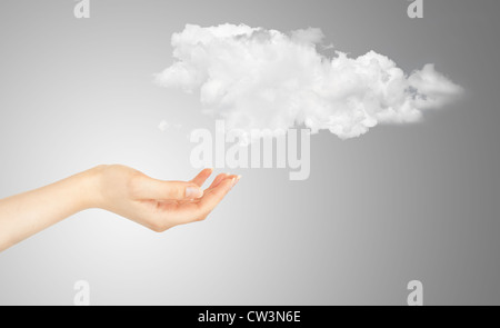 Cloud computing concept - world wide data sharing and communication Stock Photo