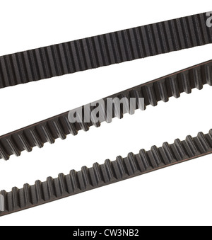 A car timing belt isolated on white background. Stock Photo