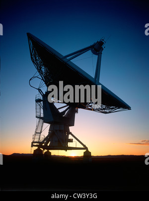 Satellite dish at sunset, National Observatory, Tucson, Arizona Stock Photo